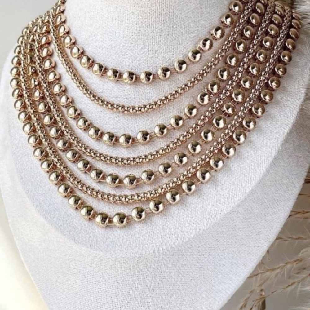 Park Lane Zelda Gold Bead Necklace